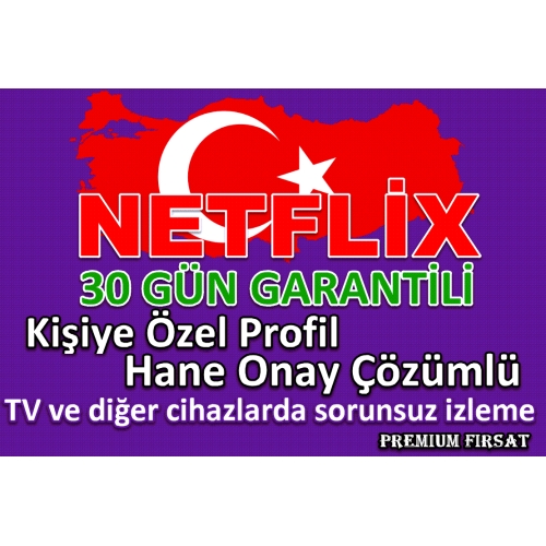  Kişiye Özel Profil  OTO TESLİMAT 30 Gün Garantili Netflix 4K UHD Anlık Hane Onayı TV, PC, Tel vb